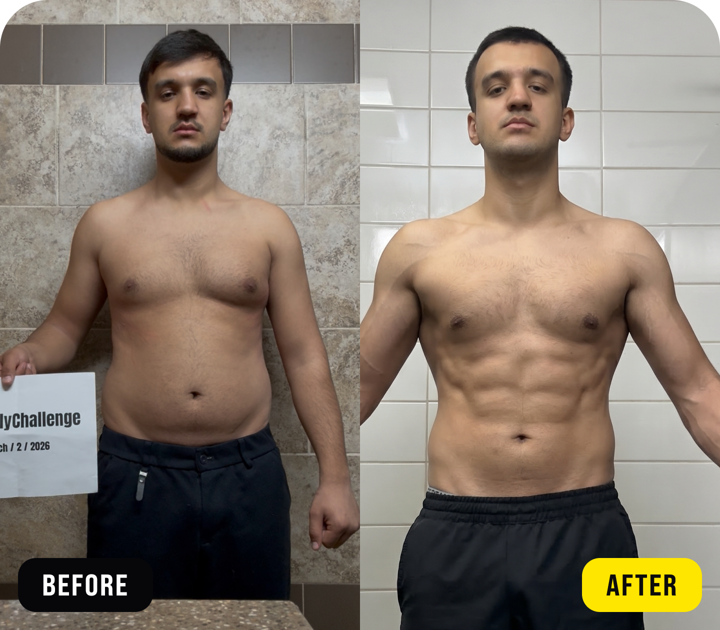 Akhmadzhon - before/after